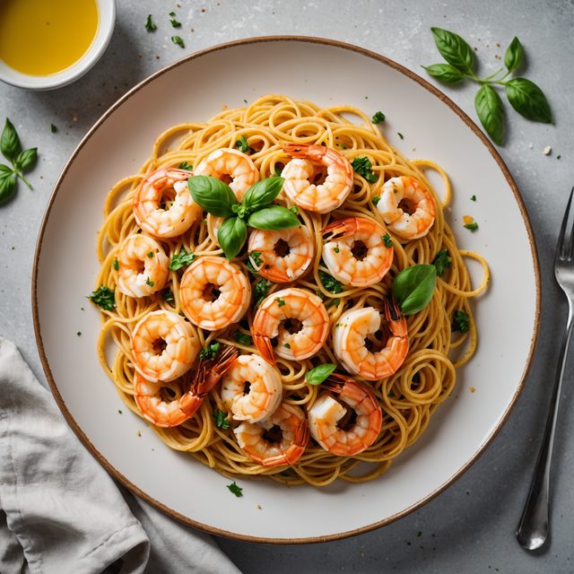 Garlic Butter Prawn Spaghetti