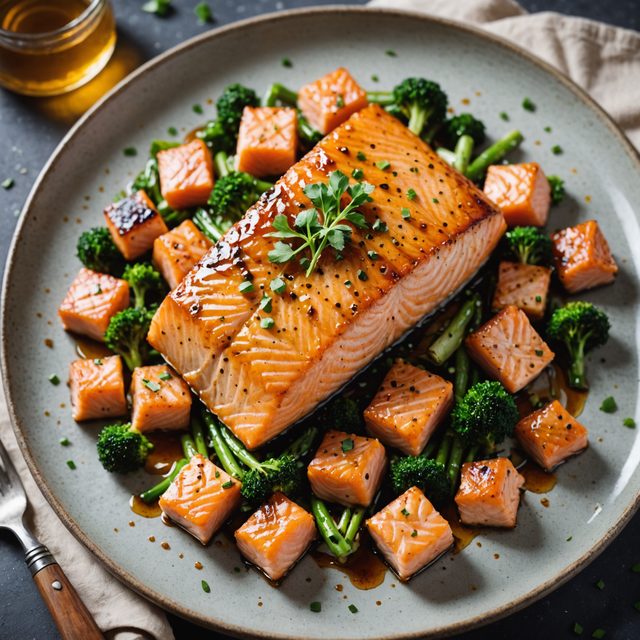 Honey Garlic Salmon Traybake