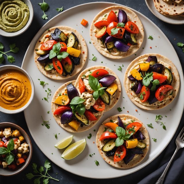 Hummus & Roasted Veg Flatbreads